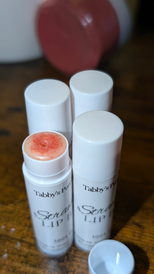 Natural Strawberry Peppermint Swirl Chapstick